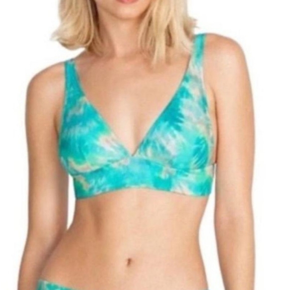 Johnny Was Other - Calme by Johnny Was Bikini Top in Blue multi tie-dye adjustable size XS